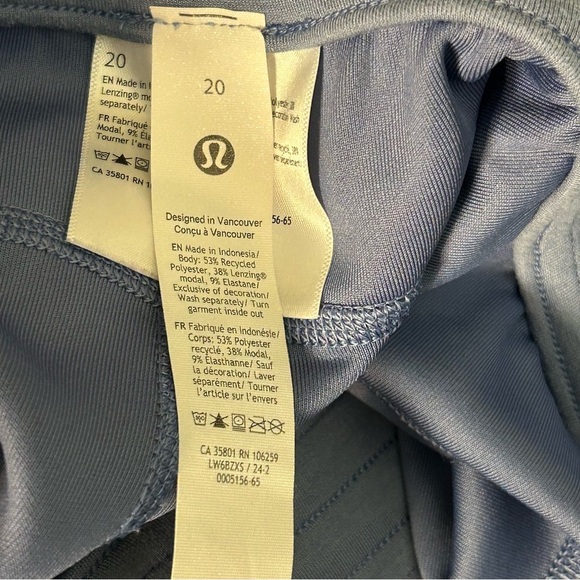 Lululemon Plus Size 20 Softstreme HighRise Straight-Leg Cropped Pant Blue W6BZXS - Picture 3 of 13